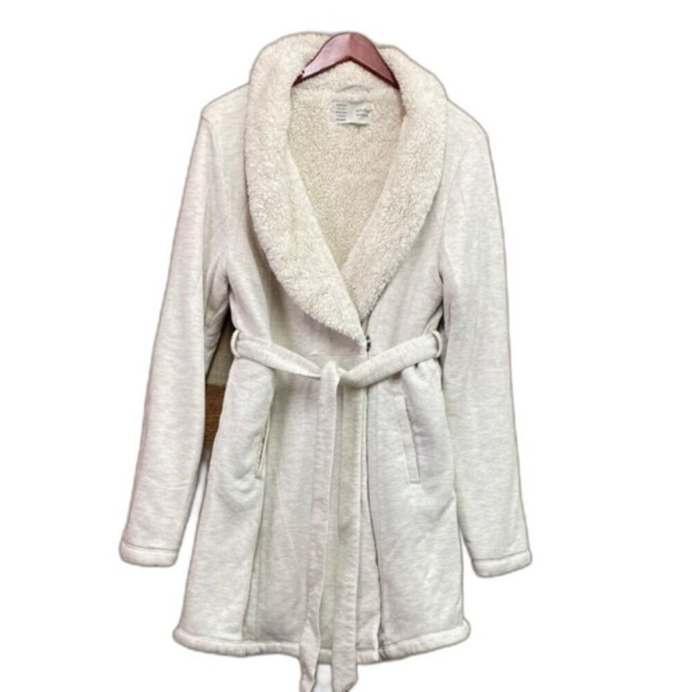 Anthropologie Sherpa Lined Robe size Large